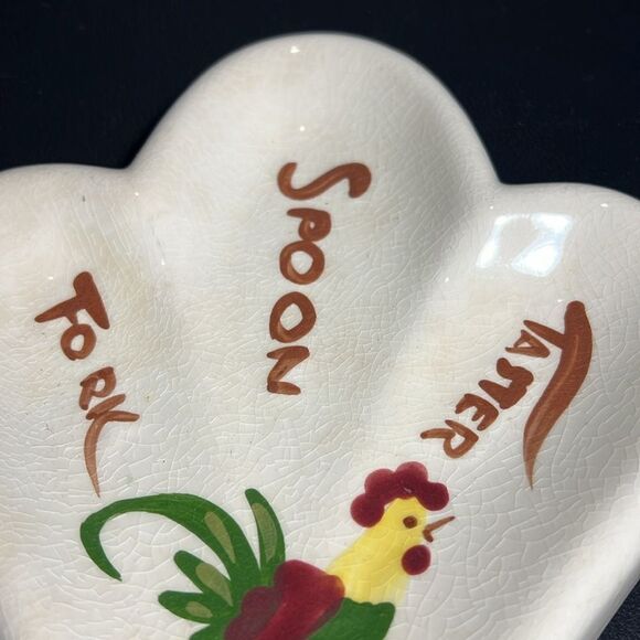 1950’s Howard Holt California Pottery Spoon Rest. KK278 - Picture 3 of 4